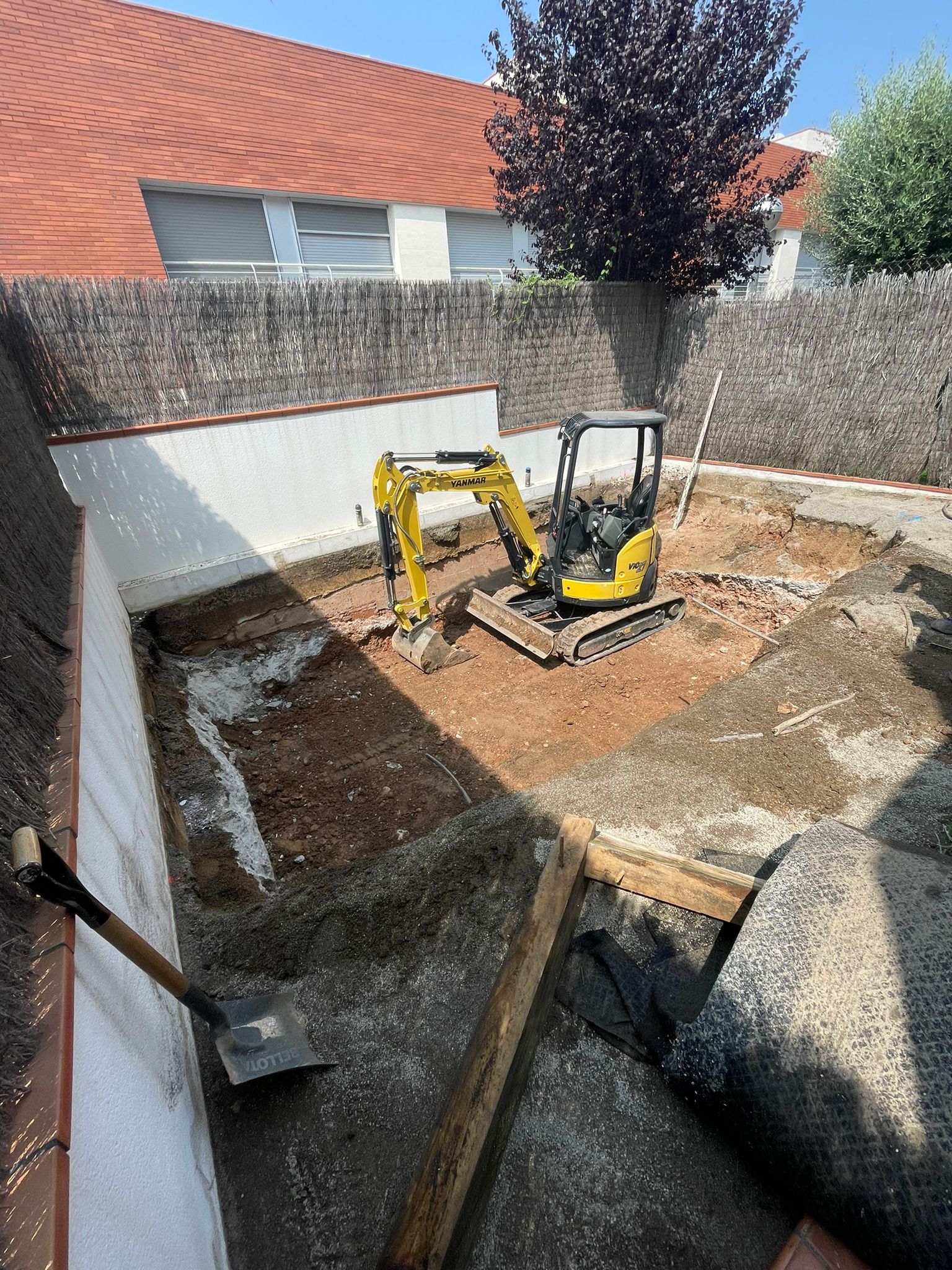 Excavación piscina